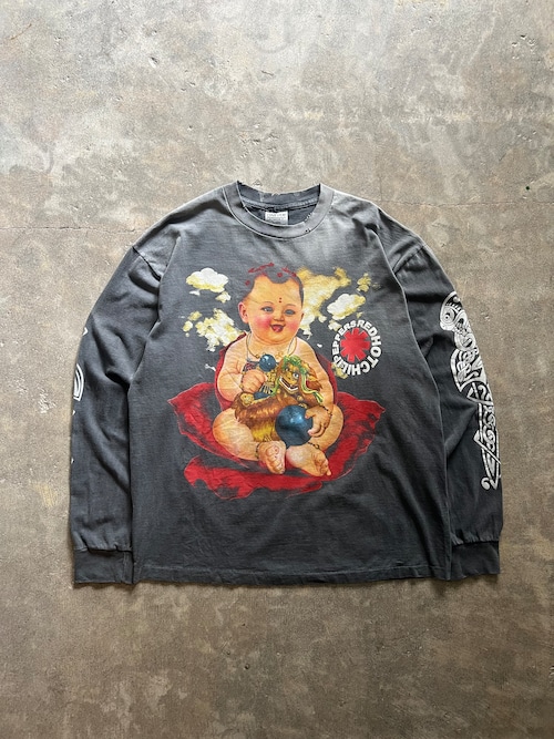 RED HOT CHILI PEPPERS Give It Away ロングスリーブリメイク Tシャツ XL チャコール