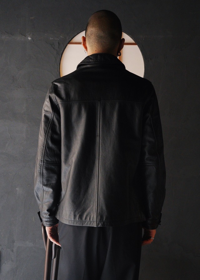 90’s-00’s Paul Smith zip up cow leather jacket