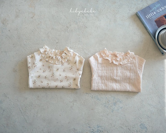 《即納》《hibyebebe》adele neck frill T
