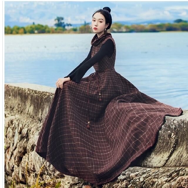 未使用級*23年製 フォクシー ミルフィーユ ワンピース ロング Aライン