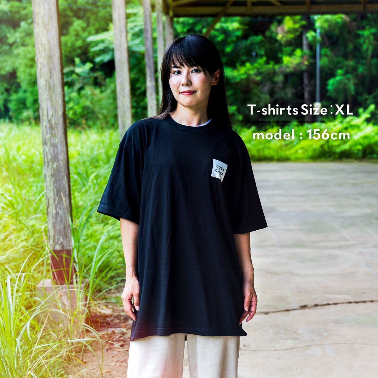 COZAGAWA - Tシャツ（メロン：ドライ）バックプリント 古座川 Sacred