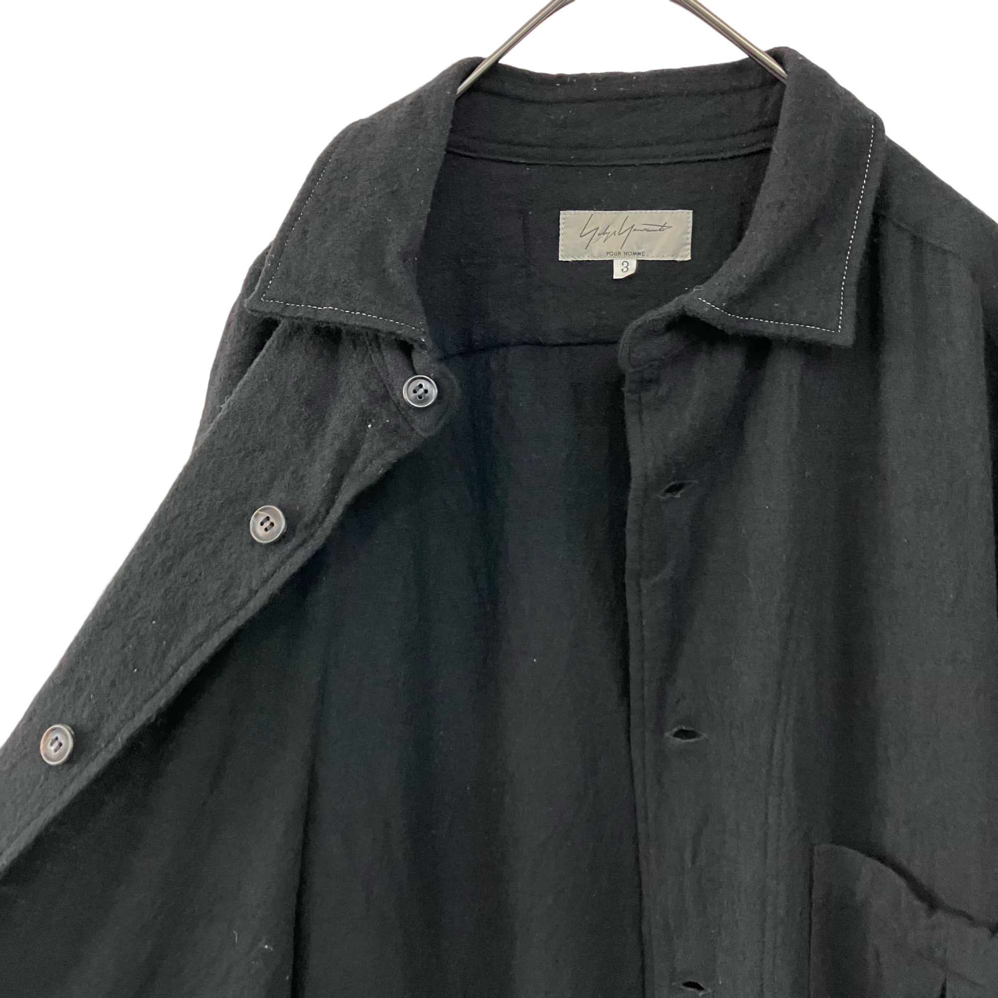 Yohji Yamamoto POUR HOMME stitch big silhouette over size wool