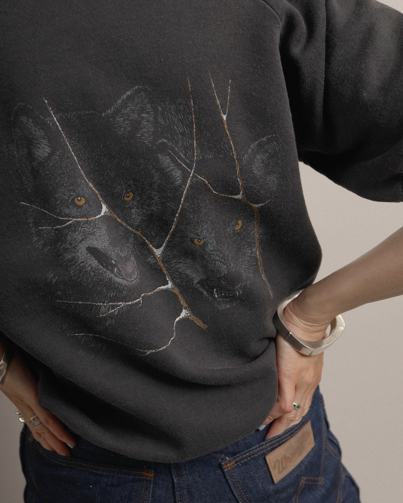 1970-80's Tiger & Wolf / Sweat Shirt