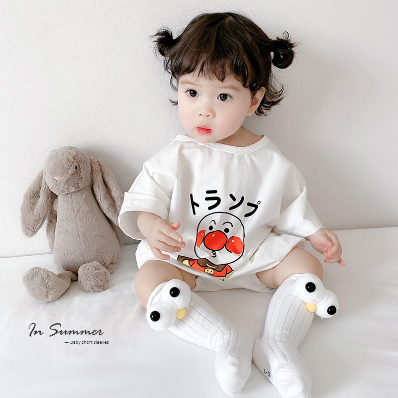 サマーワンピースレディースロンパース オールインワン 薄手 コットン 夏物 超面白いベビーショップ5393004219