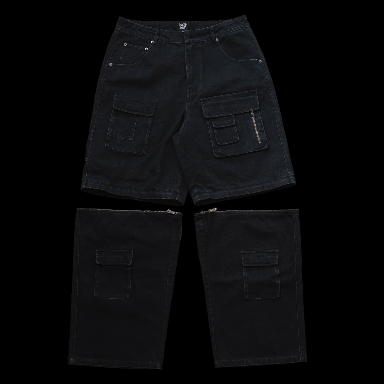 SIGNATURE LOGO WASHED CARGO 2WAY DUCK PANTS