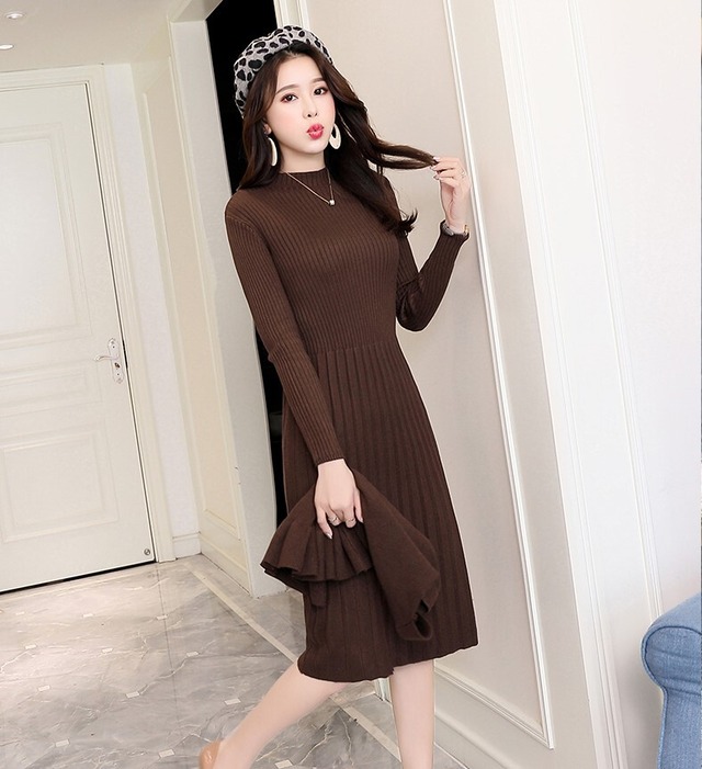 ワンピース セットアップ レディース ひざ丈 長袖 Aライン 2way ニット 2点セット セーター ドレス ツーピース かわいい 大人可愛い きれいめ シンプル 大人 上品 おしゃれ 大人女子 クール セクシー 主役級 M L XL 黒 ブラック 青 ブルー 紫 茶色 ブラウン ベージュ 大人カラー 無地 秋 冬 入学式 入園式 結婚式 二次会 20代 30代 デート 女子会 パーティー イベント オルチャン ファッション モテ インスタ映え 送料無料