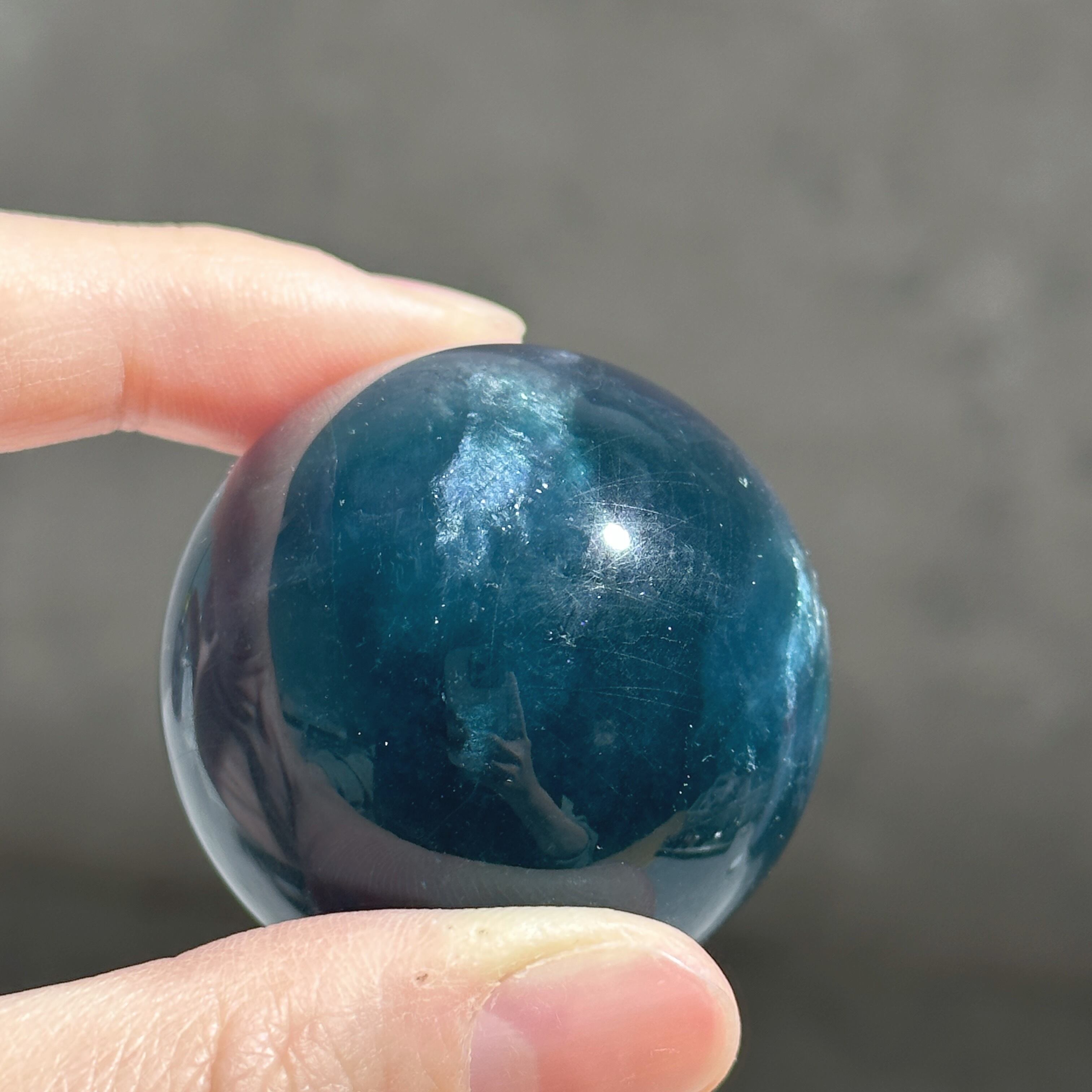 レインボーフローライト スフィア（丸玉）13◇Bicolor Fluorite Sphere