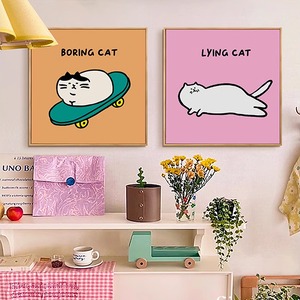 ゆるかわキャット壁掛け絵画