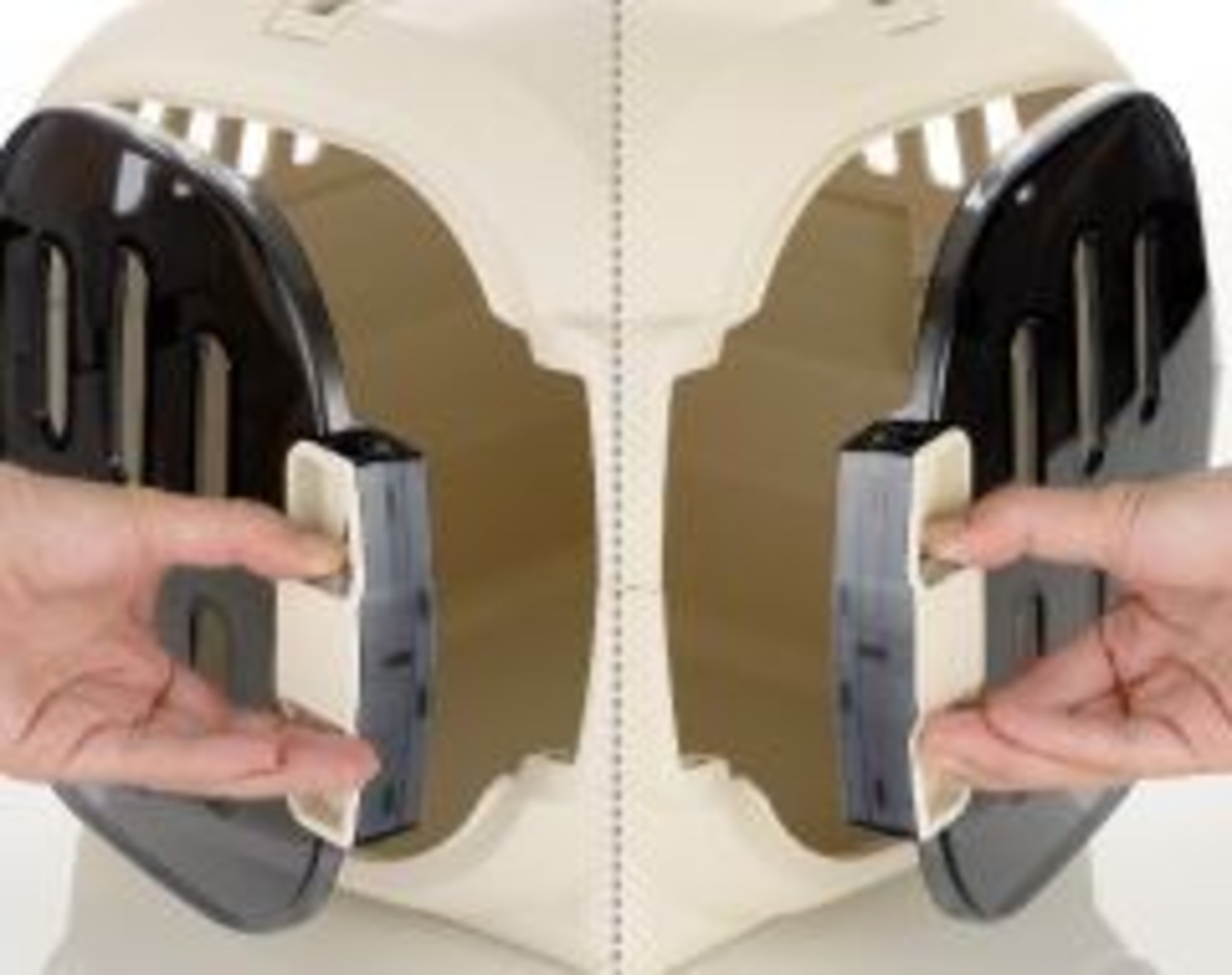 【車や電車移動の時はコレ！ダブルドアキャリー(Mサイズ)】上開きタイプ,ハードキャリー,スモークドアで安心！