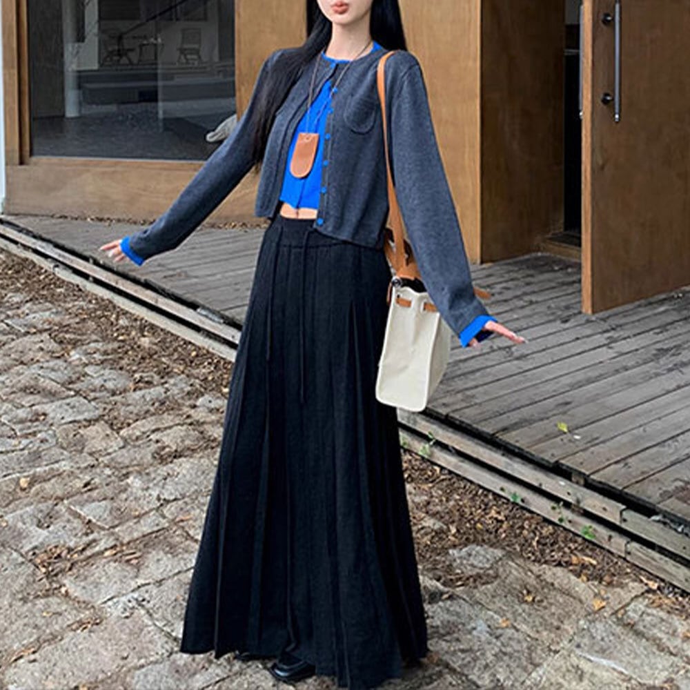 【送料無料】 レイヤード風 ニット カーディガン 重ね着 レディース 春秋 韓国 トップス 羽織り きれいめ 大人 カジュアル おしゃれ 切り替え 配色 長袖 ニットカーディガン 大人可愛い 大人女子