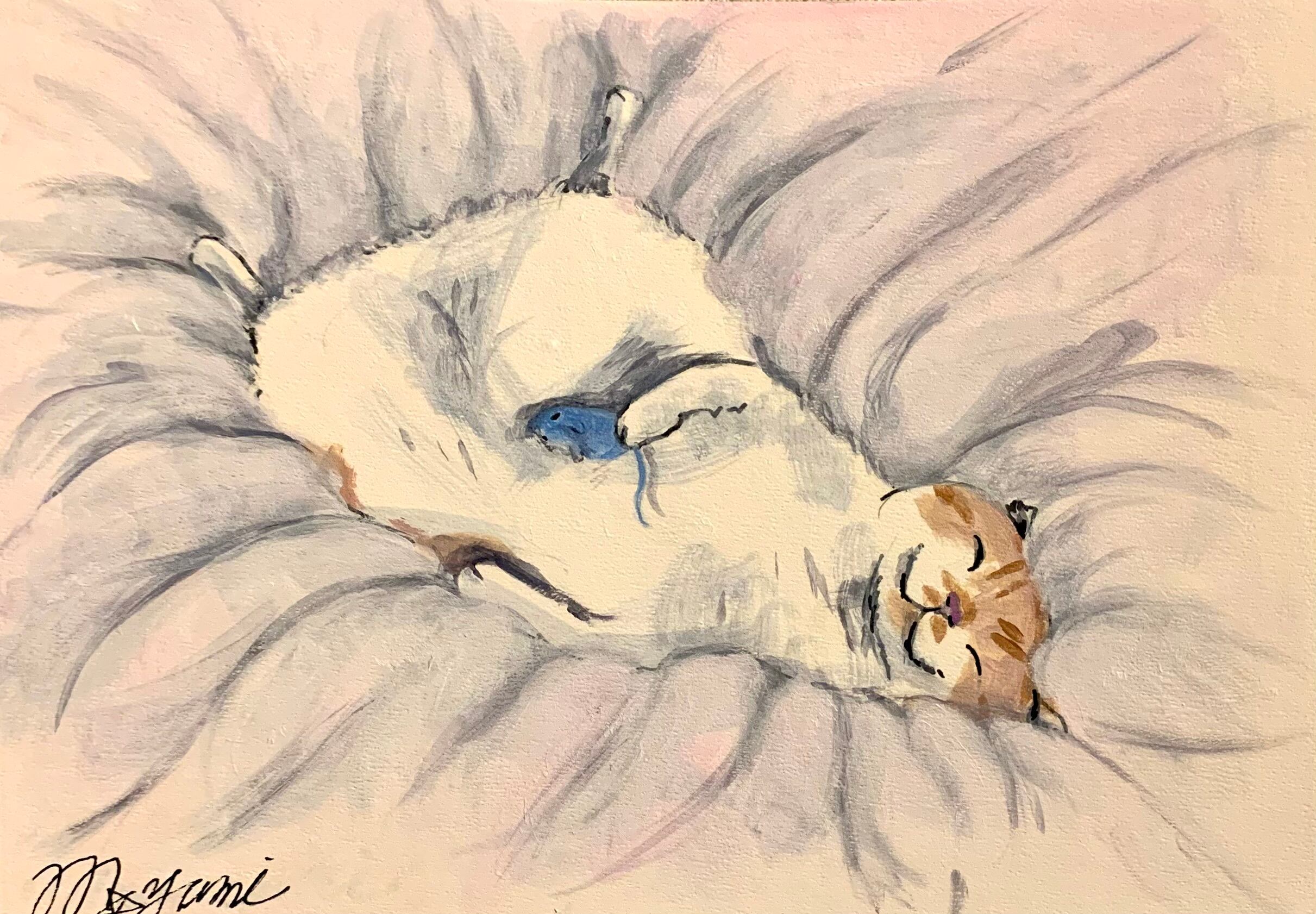 キャンバス絵画「三干支の戯れ・日の出」 キャンバス絵画「三干支の戯れ・日の出」