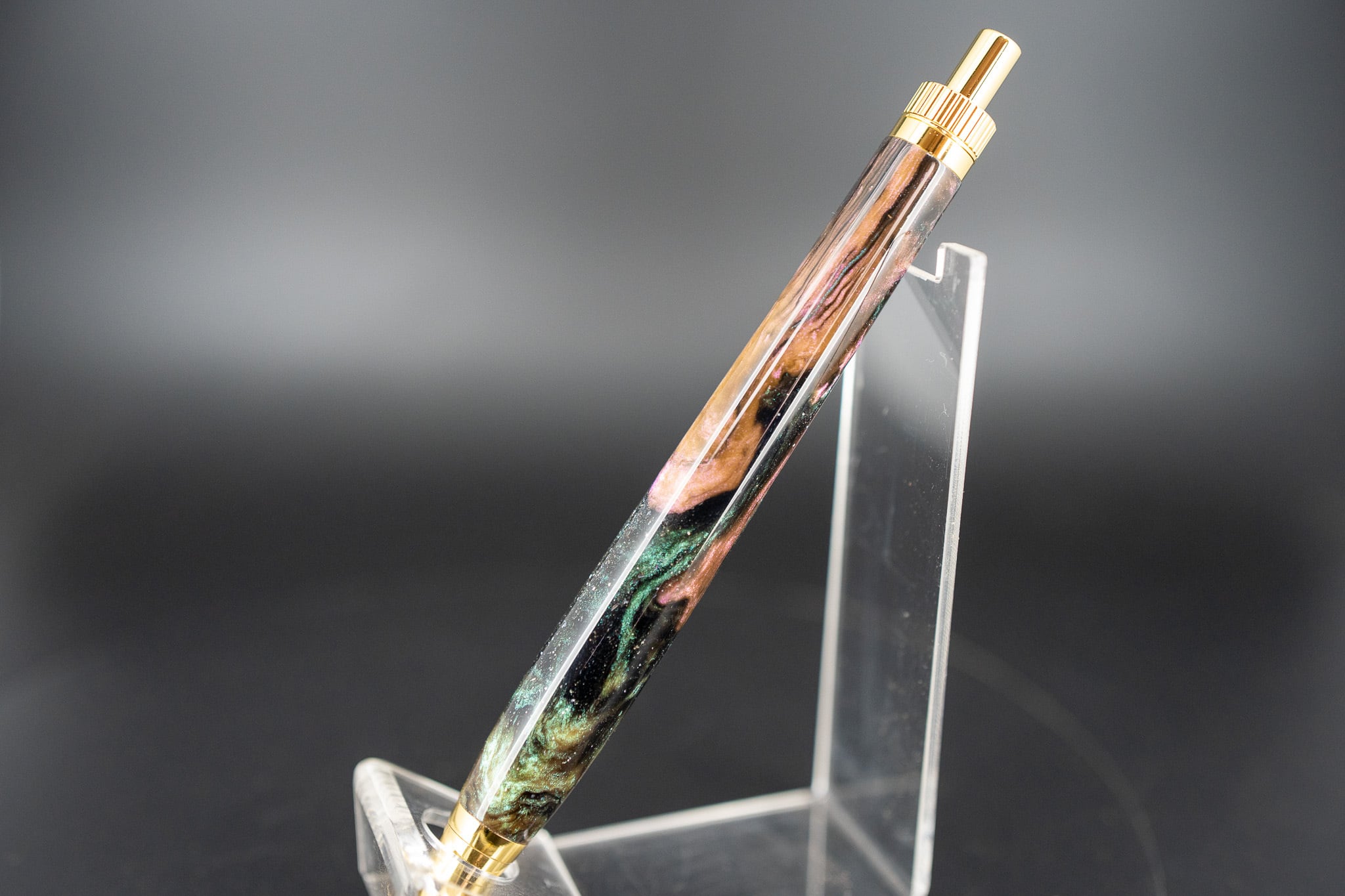 創造性と透明美】 レジン gold BP | 木軸ペン工房 金杢犀