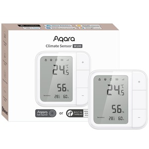 【在庫のみ】Aqara 温度計 温湿度計 W100 温度湿度計 Matter対応 室温計 リモートボタン 大画面 複数デバイス同時制御 高精度 卓上 コンパクト 遠隔操作 物理ボタン スマートホーム アラート通知 異常通知 Alexa対応 HomeKit対応 Aqara Home