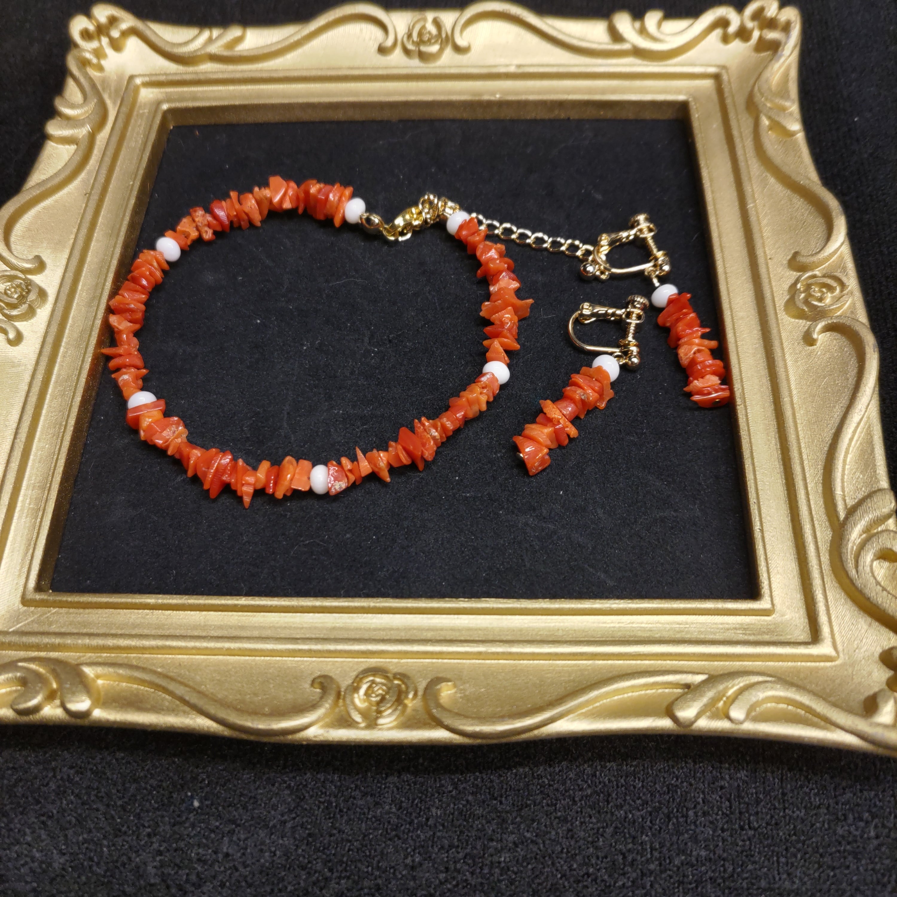 イヤリングセット 天然稀少 サルデーニャ産 本サンゴ | 楽風