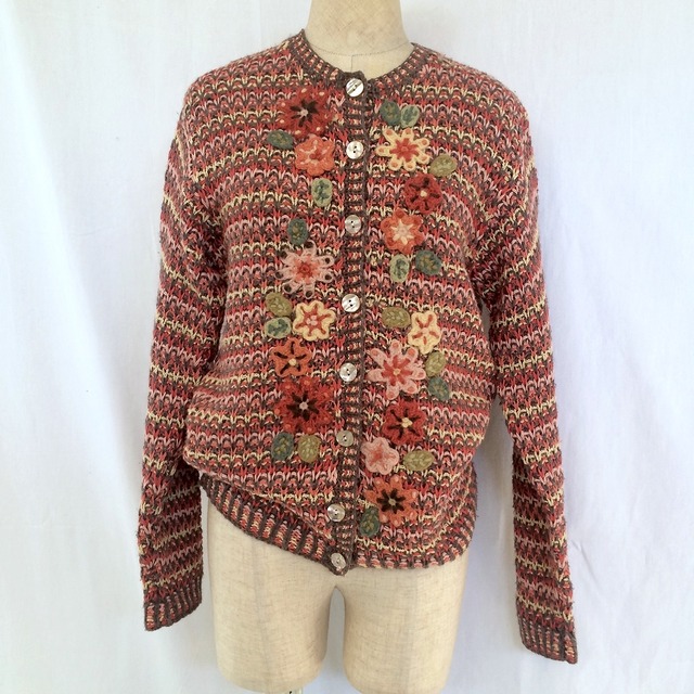 Floral Appliqué Cardigan