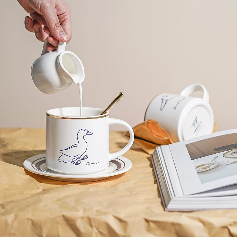 【お取り寄せ】アヒルイラストマグ 北欧