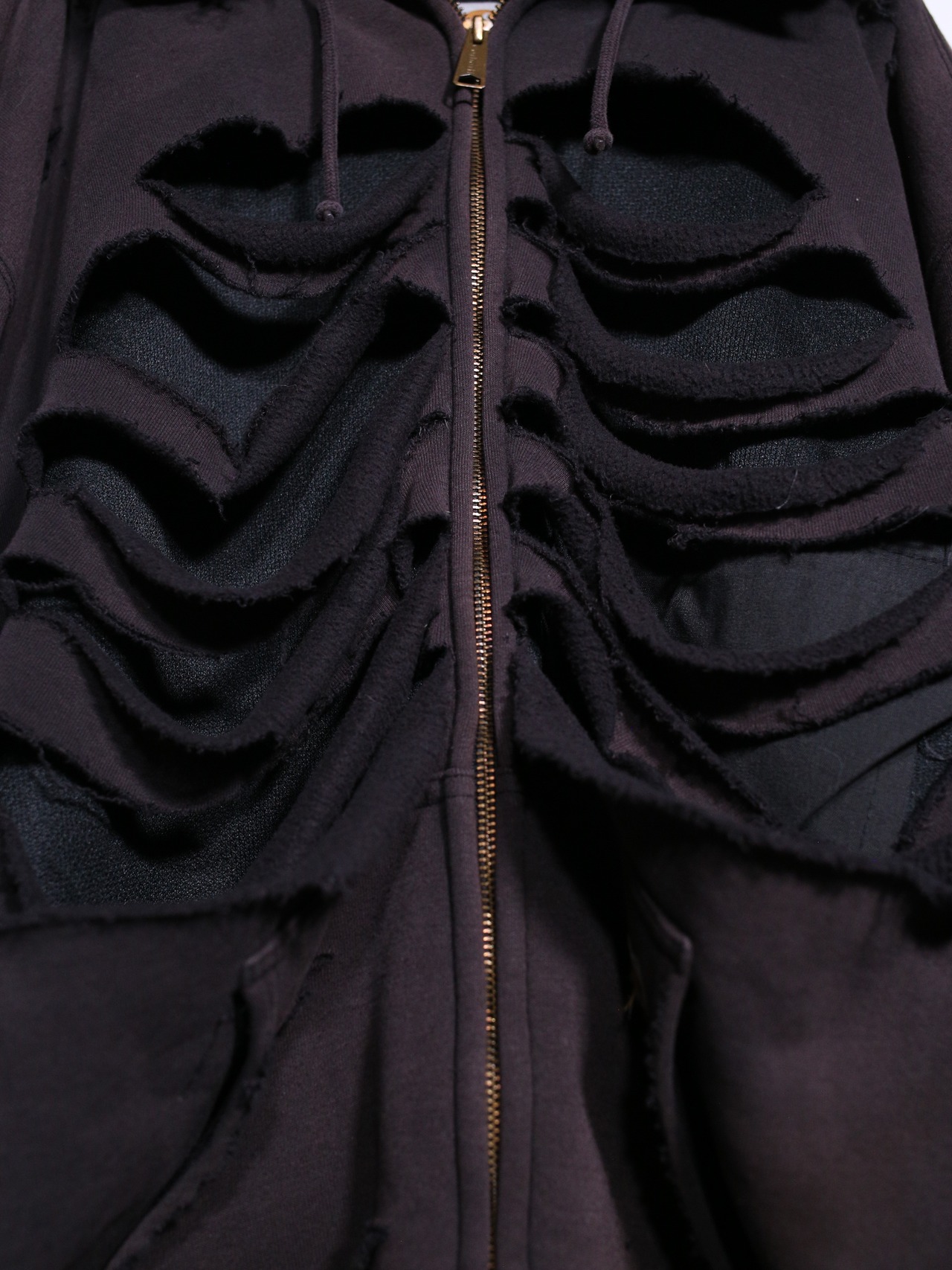 REMAKE /  ”carhartt” 肋骨 skull motif punk design XXXL over silhouette zip-up fooddie - 10