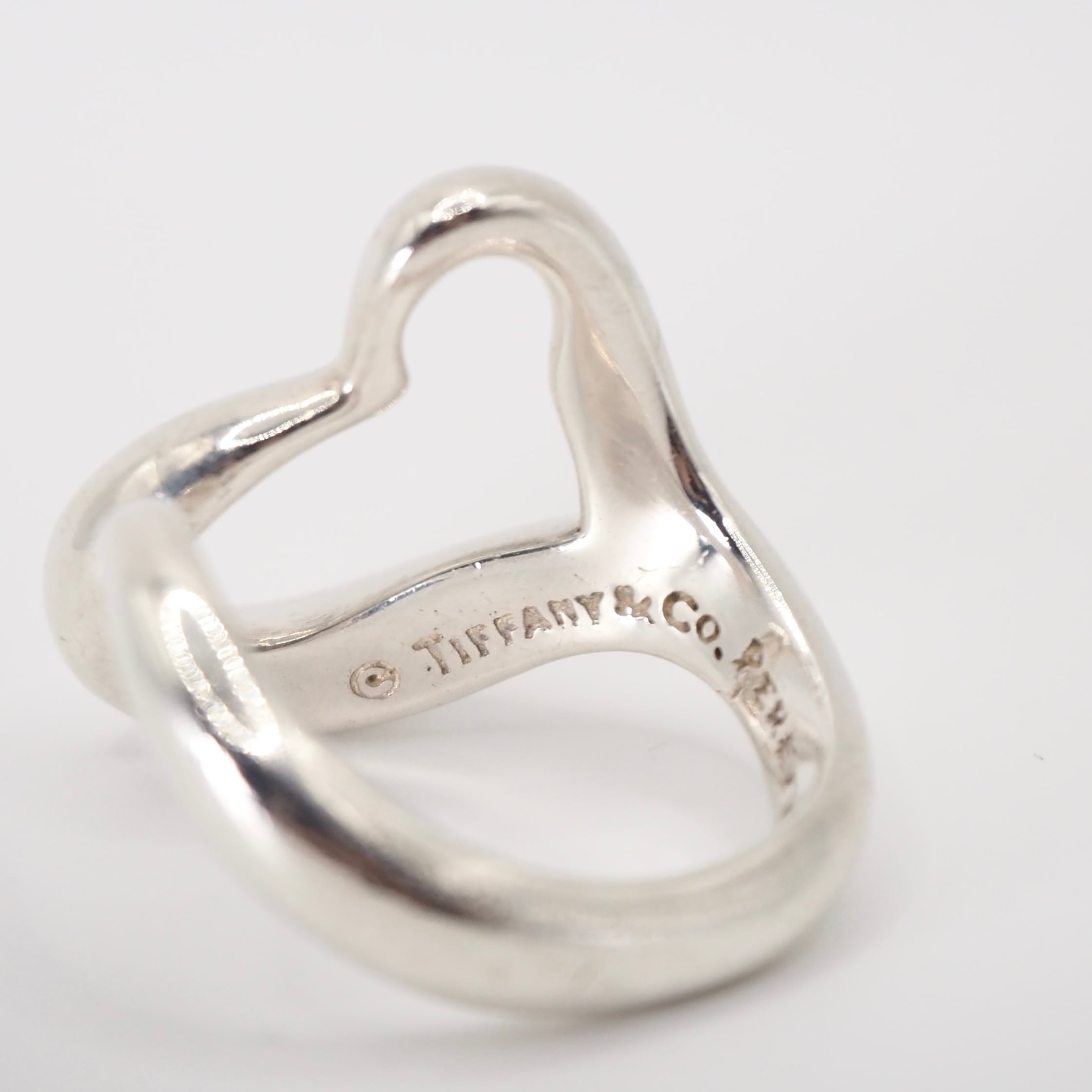 現行品】Tiffany&Co. 約10号 エルサペレッティ オープンハート リング