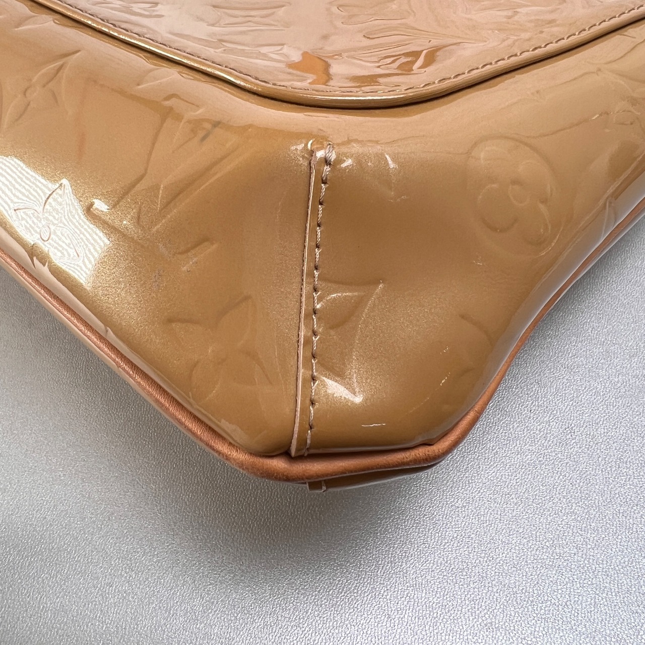 LOUIS VUITTON ヴィトン ヴェルニ トンプソン エナメル／パテントレザー ショルダーバッグ イエロー A-13721