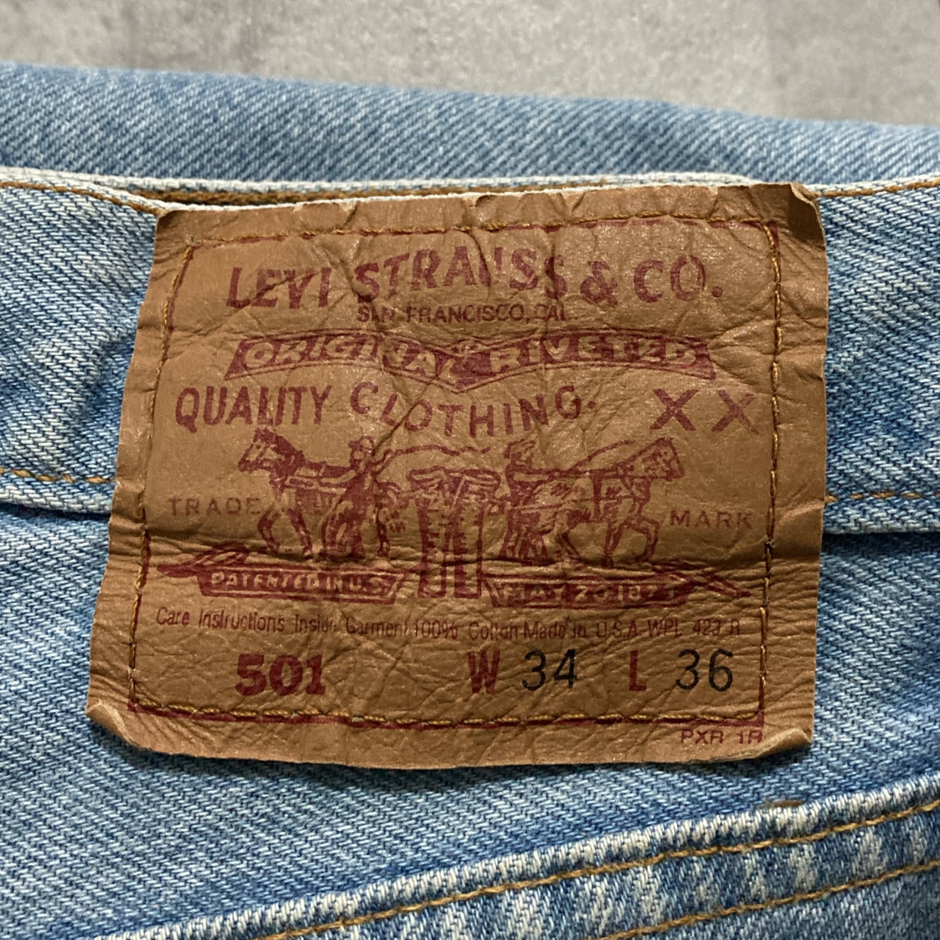 W34 L36】90's US.Levis 501 リーバイス サンアンジェロ工場(552