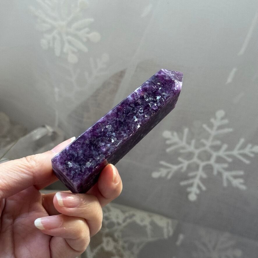 シャイニーレピドライトタワー＊231155＊天然石ポイント＊天然石