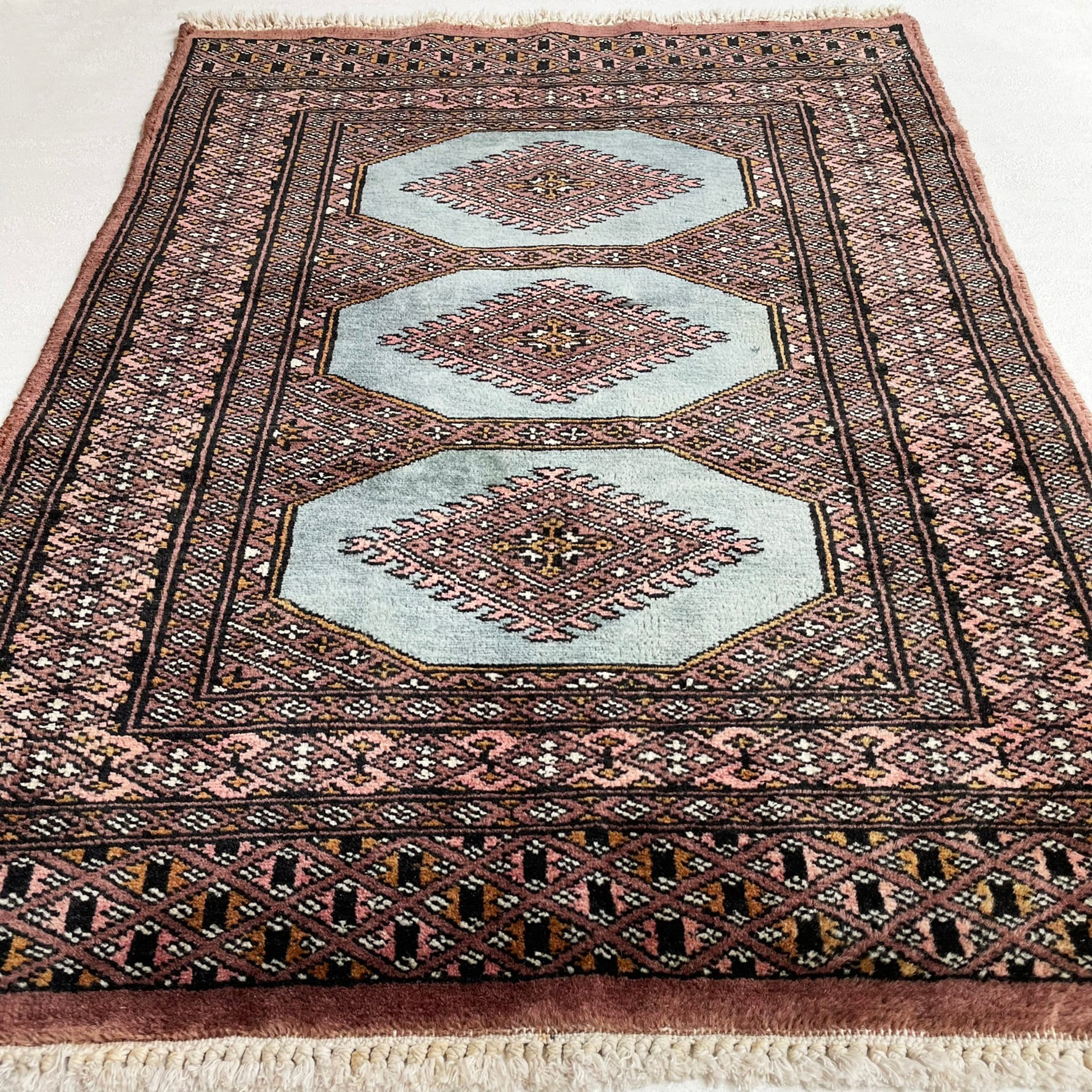 ヴィンテージラグ|スモールvintage rug small *くすみブルー ヴィンテージラグ|スモールvintage rug small *くすみブルー