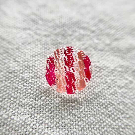 すりガラス調×レッド系ストライプ 15㎜