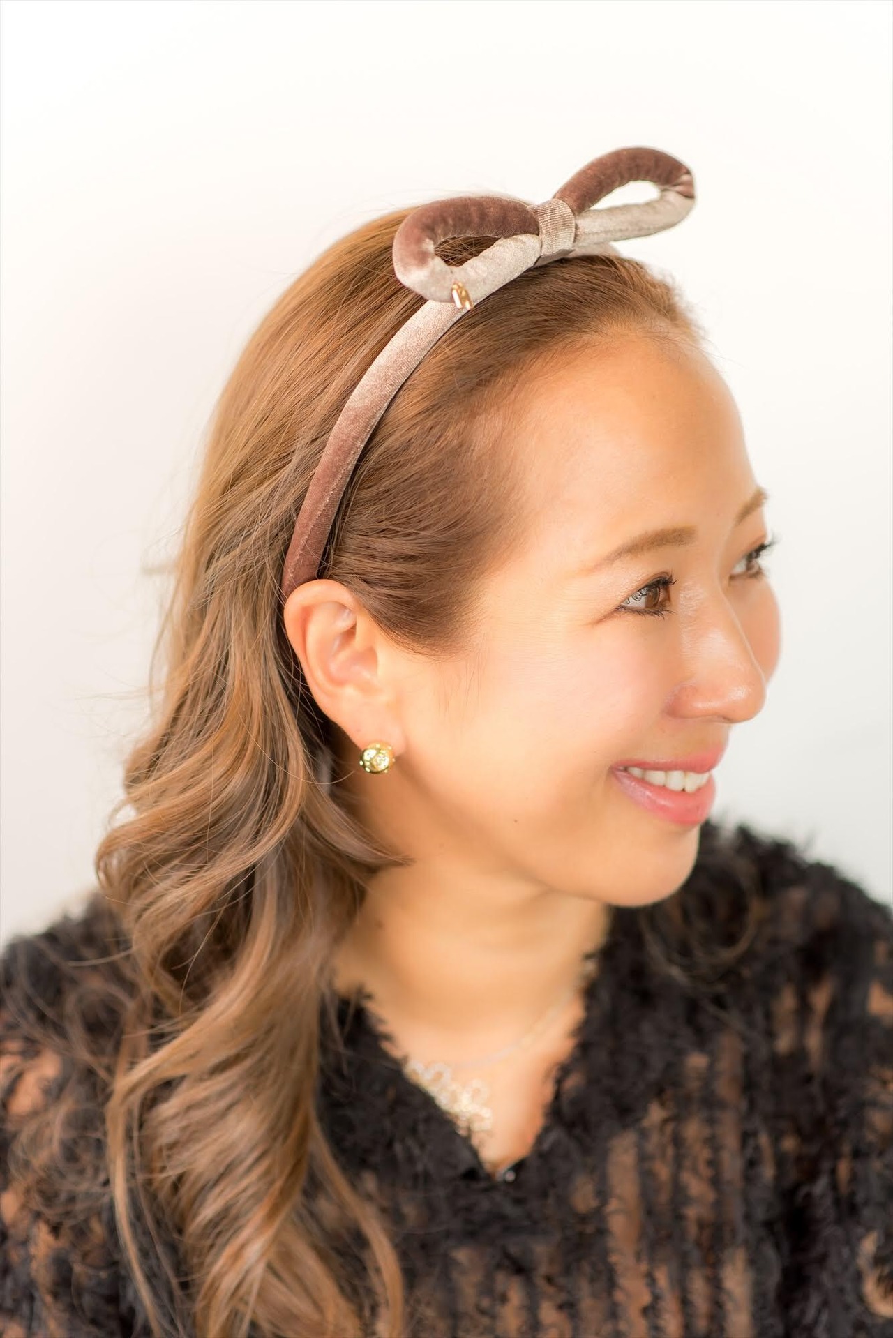 ベロアリボンヘアバンド