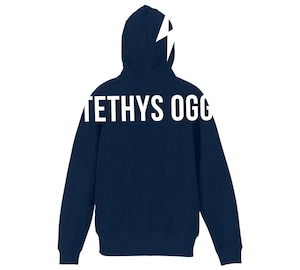 TETHYS OGG ビッグロゴ フルジップ パーカ（ネイビー）