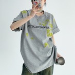 Loose fitting casual T-shirt with embroidery＜2colors＞1006