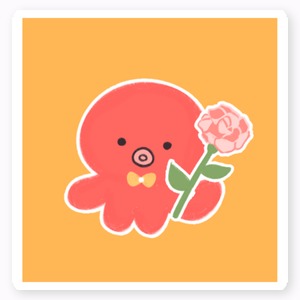 タコ　ステッカー