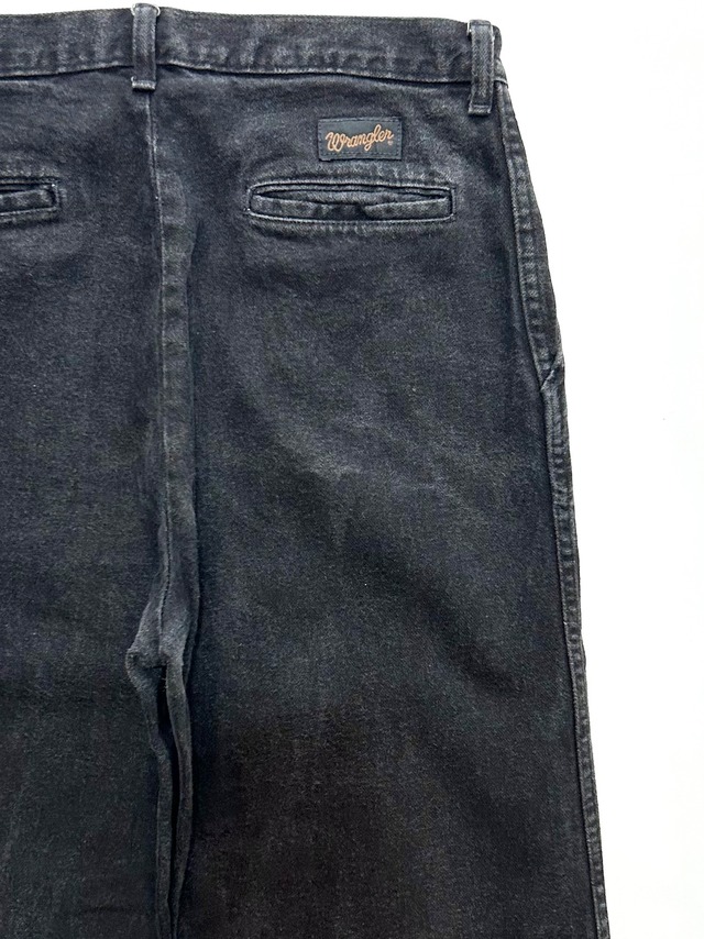 Wrangler "BLACK" DENIM SLACKS MADE IN USA Size W32L34→W33L33.5