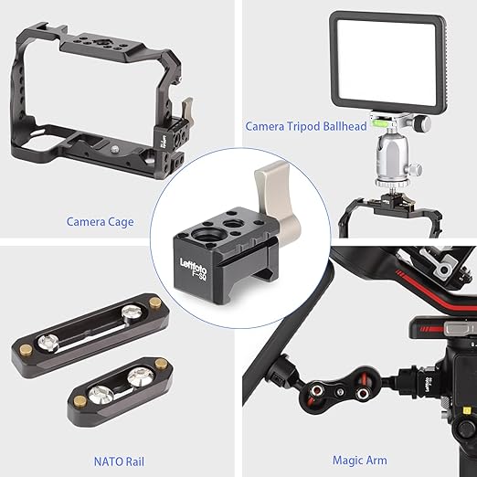 LEFTFOTO ミニ標準NATOレールクランプアダプター DJI RS2 / RS-C2