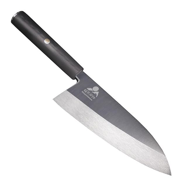 三徳包丁 ダマスカス 黒打 切付 165mm | PAY ID