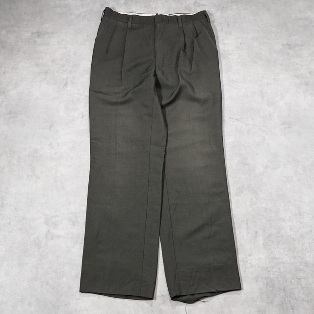 YSL イヴサンローラン W30 スラックスボトム 古着 80s 紺 21522