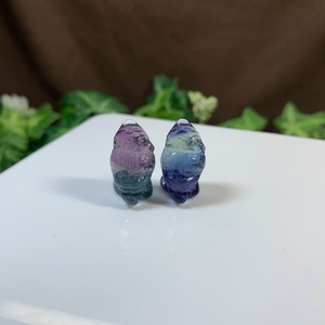 14.可愛いペア･小さいフローライトふくろう