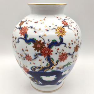 深川製磁・有田焼・梅・花器・花瓶・フラワーベース・No.260727-03・梱包サイズ100