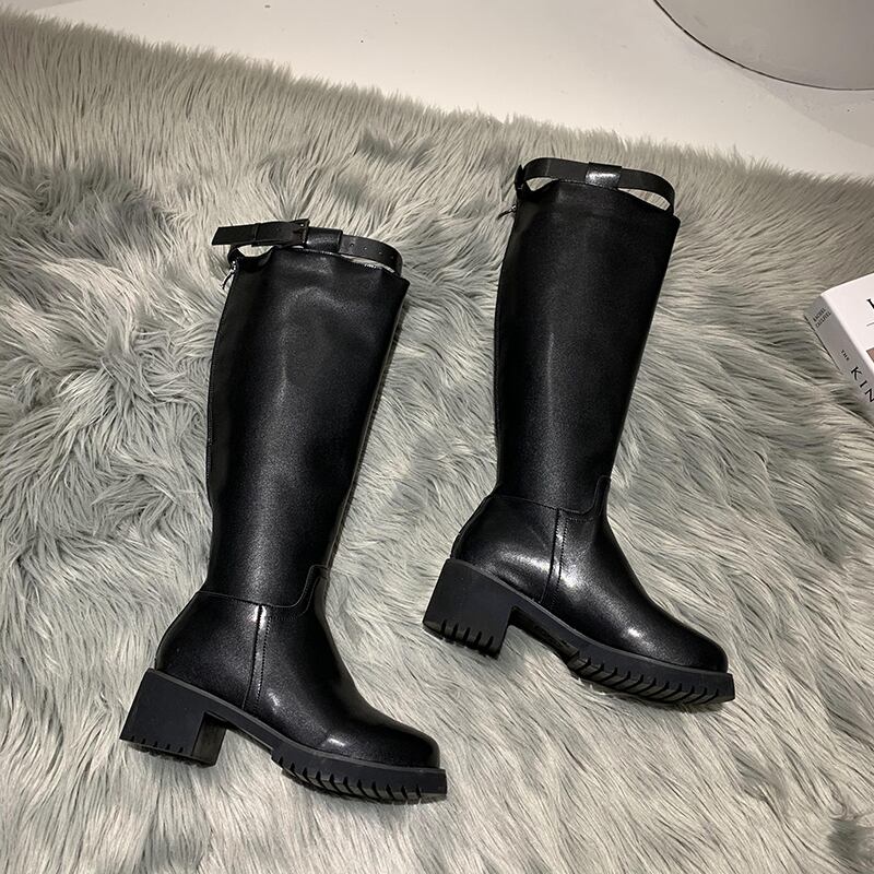 ロングブーツスプリングオータムシングルレッドカジュアル薄手 靴 シューズ 春物 秋物 フェイクシューズ70875763518