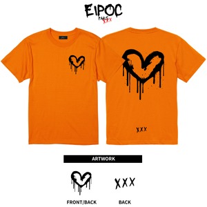 EIPOC PARIS 「"Spray Love #B" S/S T-Shirts Black/White/Orange」