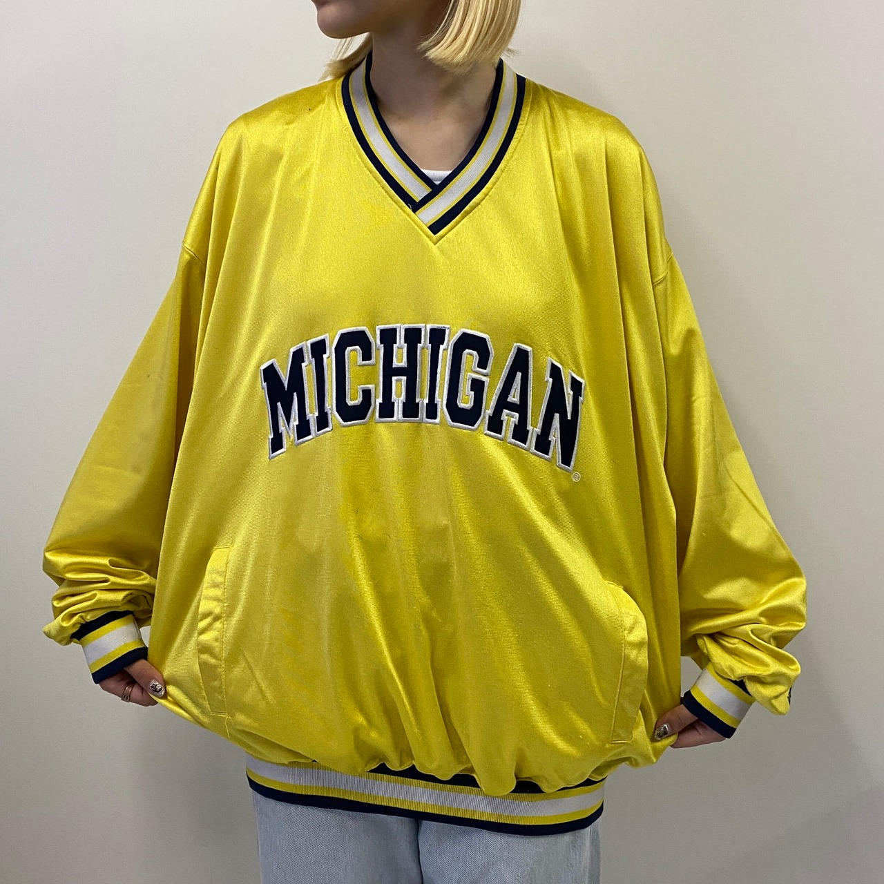 90年代 スターター MICHIGAN カレッジチーム ジャージ プルオーバー 