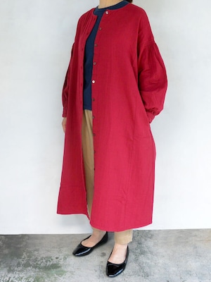 【再入荷なしです】HEAVENLY(ヘブンリー) コットン ガーゼ 2WAY ギャザー ワンピース BURGUNDY