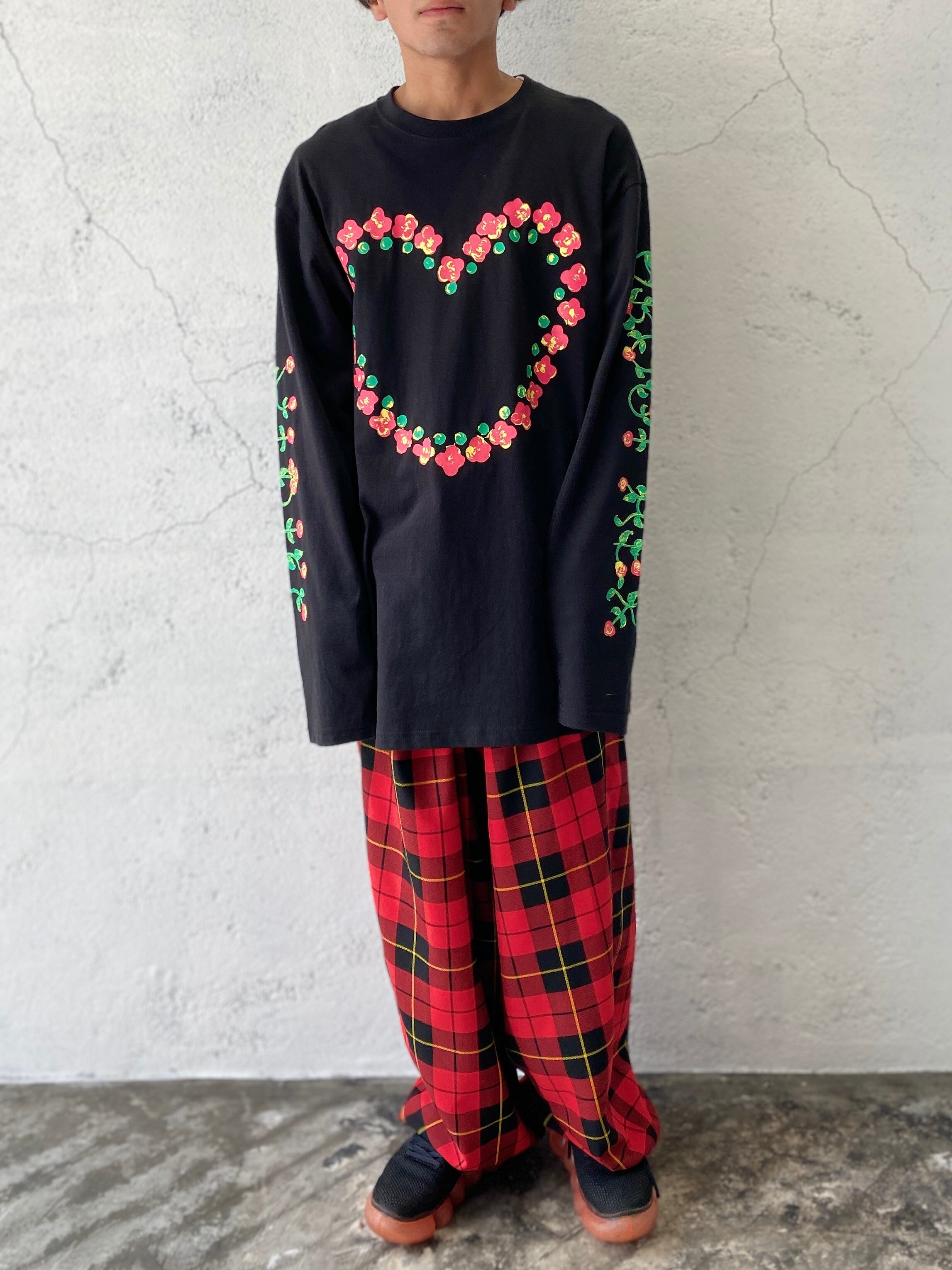 KIDILL / ROSE LONG SLEEVE TSHIRT / BLACK ROSE | ふぁいん