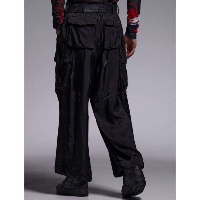 kiryuyrik キリュウキリュウ / Satin Cargo Pants (black) [kiryuyrik