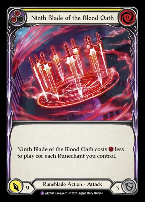 ARC082【EN】【Runeblade】Ninth Blade of the Blood Oath 状態SP 画像