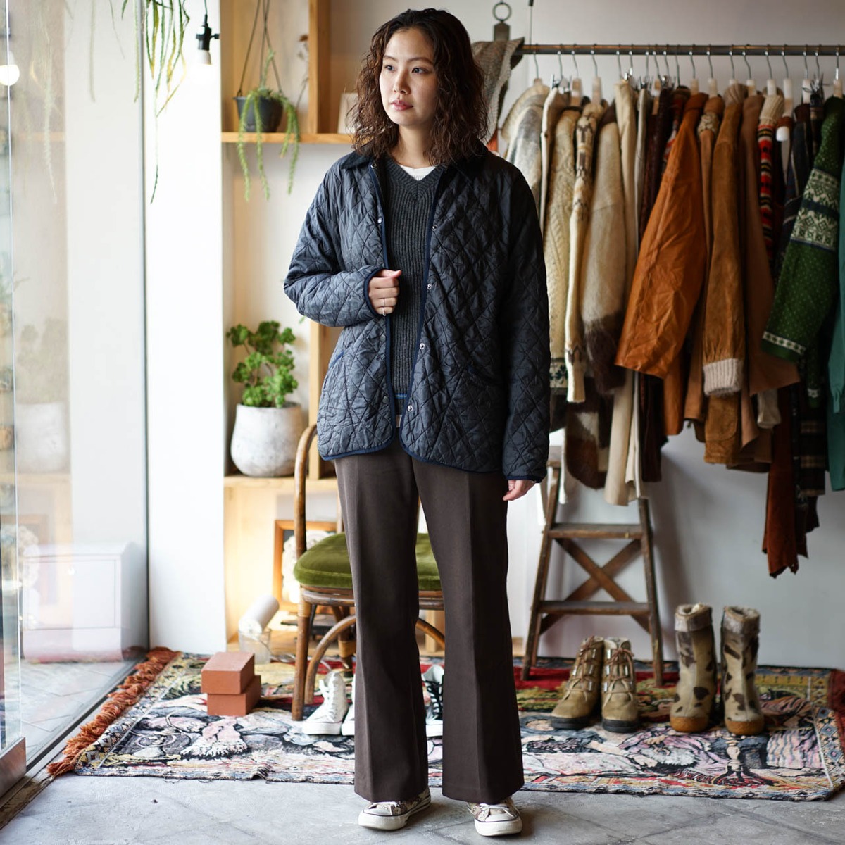 Barbour バブアー レディース キルティング ジャケット(ネイビー 