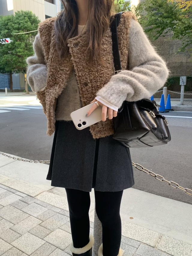 (予約) mellounge / Winter wool skirt 2color