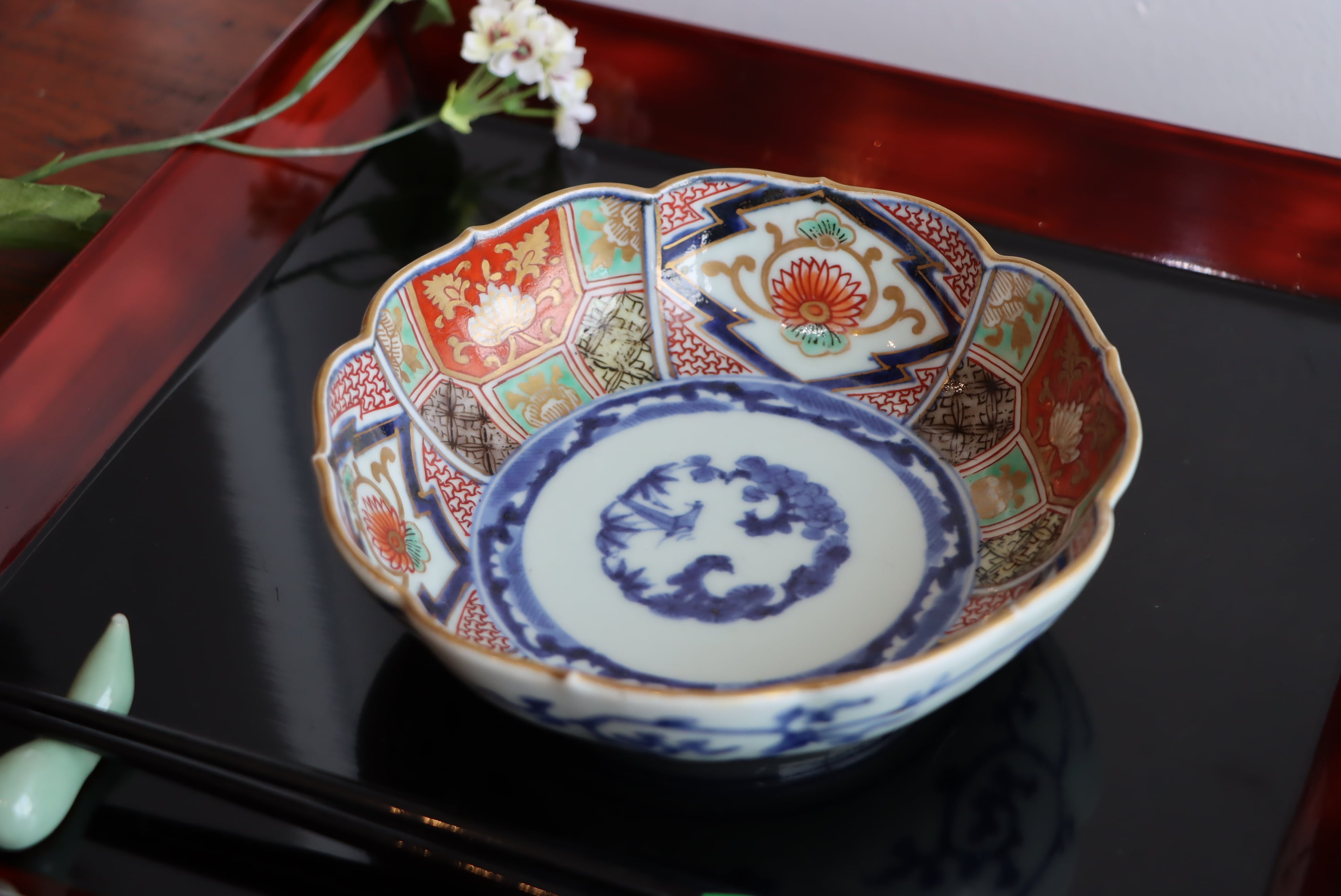 膾皿 古伊万里 色絵 花松竹梅文 | (有)新原美術