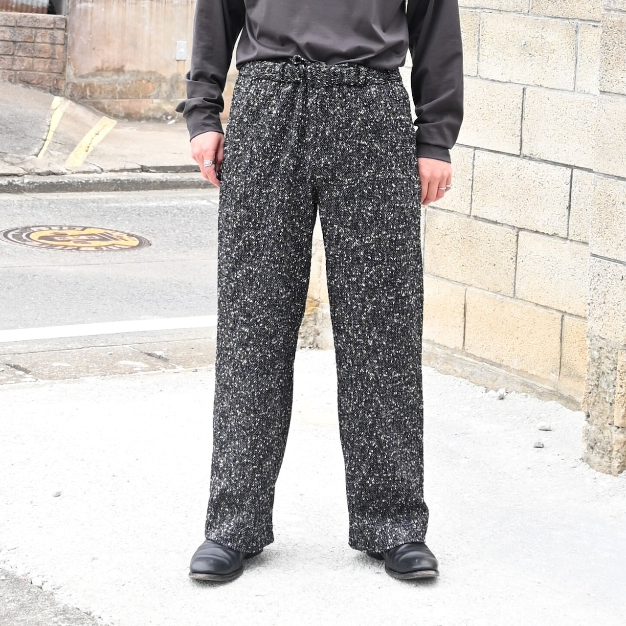 INTERIM(インテリム)ブークレツイードセットアップスタイル