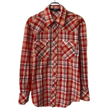 50s 60s /vintage/ビンテージ/national/wool/チェック.シャツ/開襟 