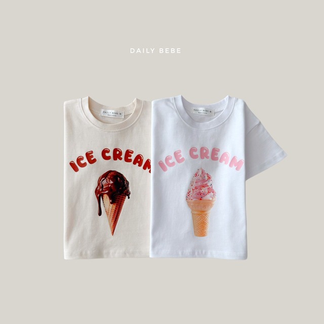 «予約»«ジュニアサイズあり»«daily bebe» アイスクリームトップス 2colors